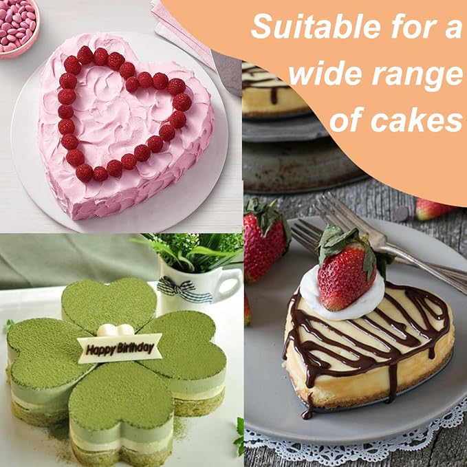 Heart Cake Pan 6 plus 8 inch Removable Bottom Deep Mold Aluminum | Heart Shaped Cake Pan - Image 6