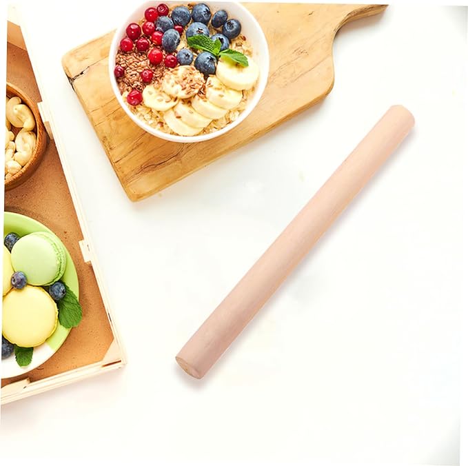 Uonlytech 10pcs Wood Rolling Pin for Baking and Dumpling Making, Smooth Non-burr Surface Wooden Dough Roller, Sturdy Khaki Baking Tool for Families and Pasta Preparation - Image 4