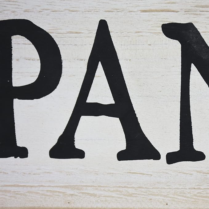 Pantry Whitewashed Wood Wall Sign, Rustic Farmhouse Wall Hanging Decor, 15.75 x 1 x 4.5 Inches - Image 5