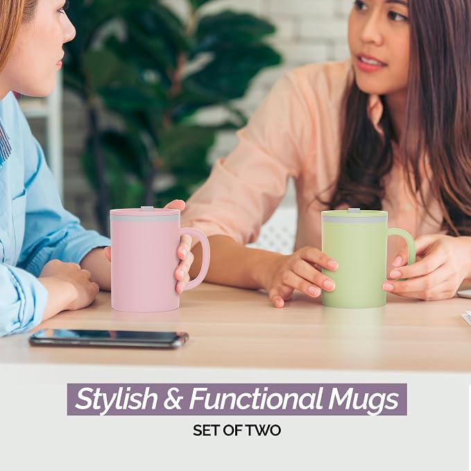 Copco Iconic Desk Mug 16 Oz - Purple & Yellow, Set of 2 - Image 2