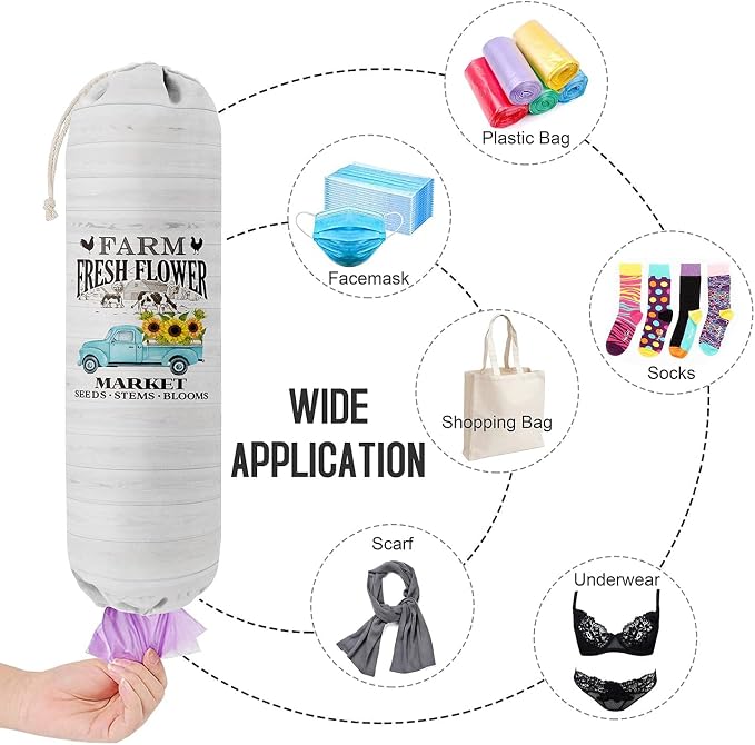 Grocery Bags Holder Organizer for Shopping Bags，Wall Mount Plastic Bags Storage Container Dispensers, Gift for Women Mother Grandmother Friend - Image 6