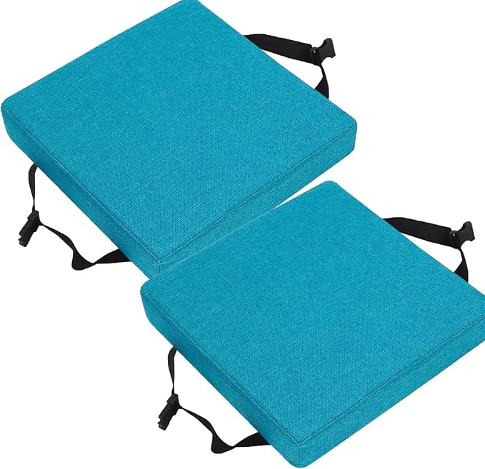 Square Cushion Set of 2 for Bar Stool 14x14/15*15/12*12 Seat Pad With Ties - Thicked 5/8cm Dining Chair Cushion for Home Kitchen ( Color : 12# by Unknown