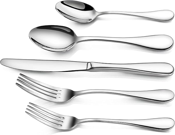 Artaste 56389 Rain 18/10 Stainless Steel Flatware 20-Piece Set, Service for 4