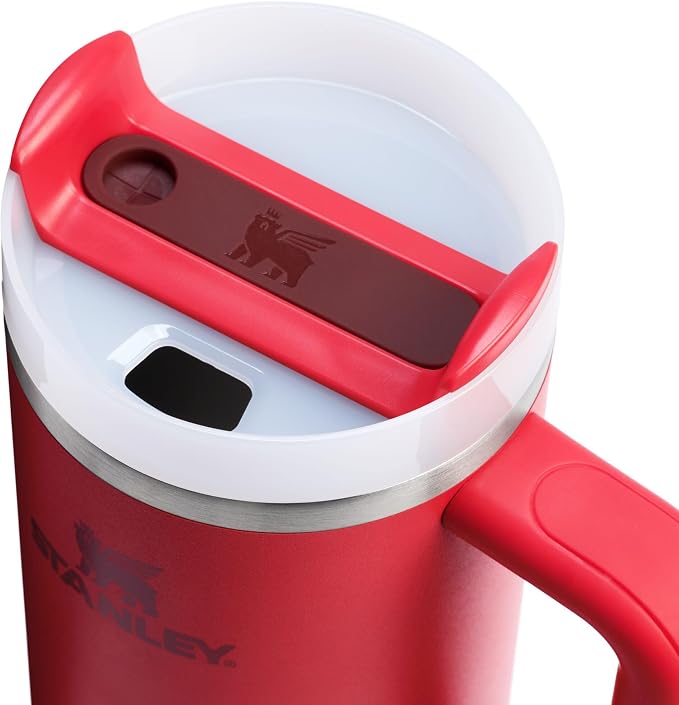 STANLEY Quencher H2.0 Flow State Tumbler, 30 oz, Chili Red | Handle and Straw | 3-Position Lid | Cup Holder Compatible for Travel | Insulated Stainless Steel Cup | BPA-Free - Image 2