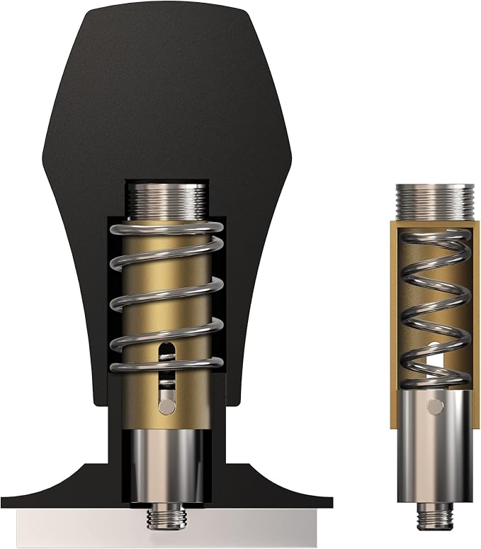 Normcore V4 Coffee Tamper 53.3mm - Spring-Loaded Tamper - Barista Espresso Tamper with 15lb / 25lb / 30lbs Replacement Springs - Anodized Aluminum Handle and Stand - Flat Base, Black - Image 7