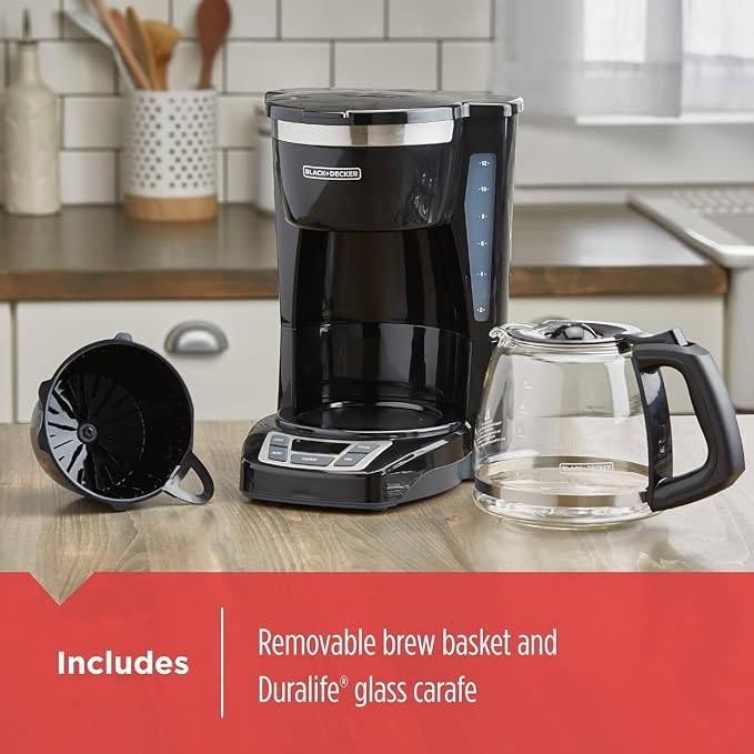 BLACK+DECKER 12-Cup Drip Coffee Maker with Vortex Brewing - Image 5