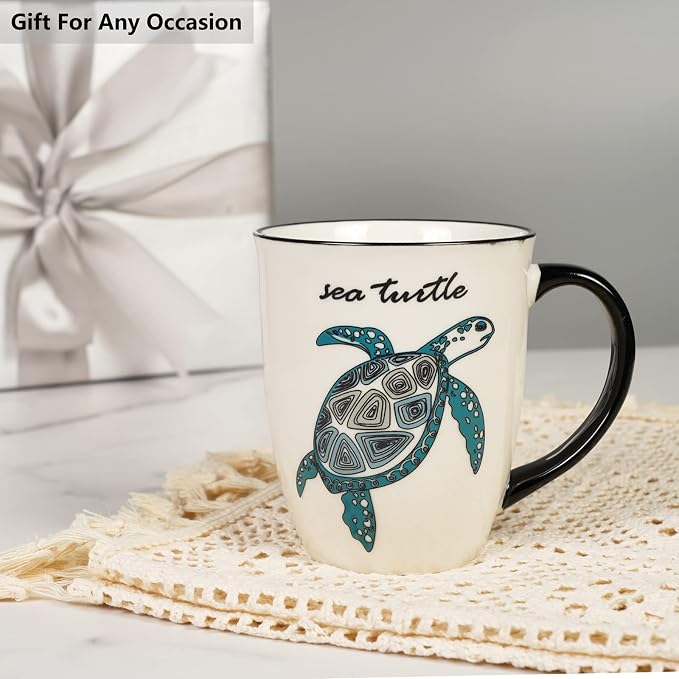 Sea Turtle Heat Changing Coffee Mug - Color Changing Mug - Ceramic Coffee Mug for Men Women Black and White - Image 5