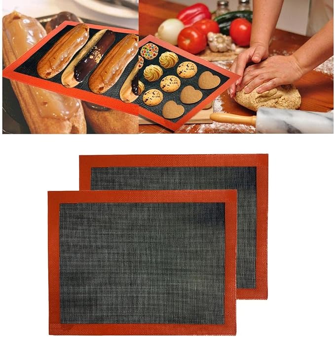 Yajuyi 2X Silicone Perforated Bread Mat Oven Liner Steaming Mesh 0 ° - Image 3