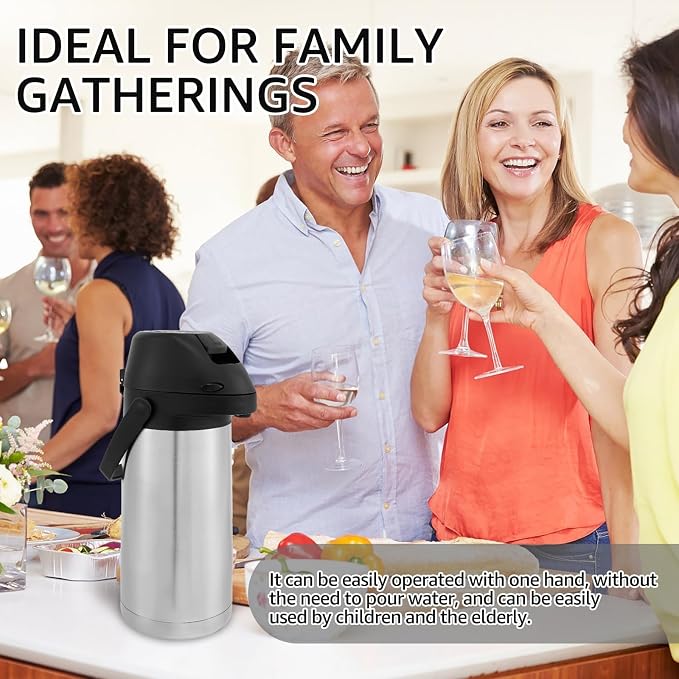 Insulated coffee machine with pump, double-layer insulated hot drink kettle Exquisite Choice - Image 7