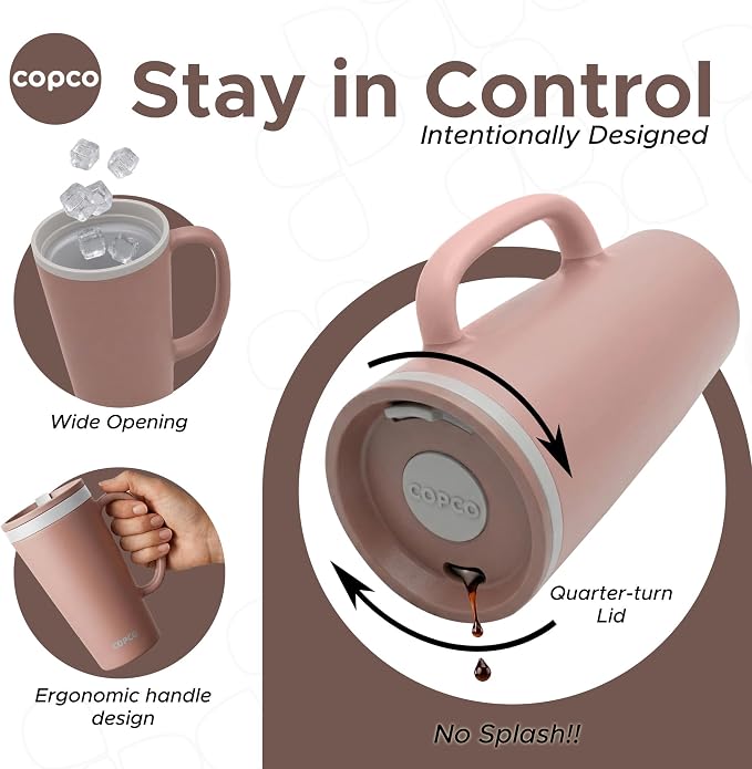 Copco Cone Desk Mug 16 Oz - Purple/Brown, Set of 2 - Image 6