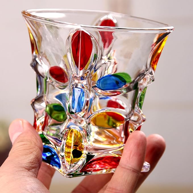 Textured Glassware 210ml Ideal for Coffee Tea Cocktails Dining Traditional Wine Glass - Image 5