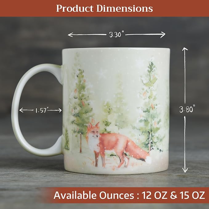 Maison d' Hermine Coffee Mug with Handles Tea Cups (15 Ounce, Pack of 2) | Fine Bone China Coffee Mugs for Hot Beverages Cappuccino Latte Home Restaurant Hotel Spring Summer -Winter Morning - Image 4