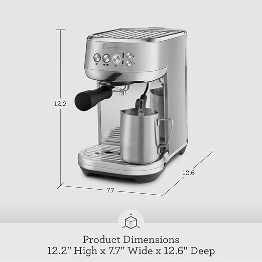 Breville BES500BST Bambino Plus Espresso Machine, Black Stainless Steel | Make café-quality espresso, lattes and cappuccinos at home with this compact, semi-automatic coffee maker for home baristas - Image 3