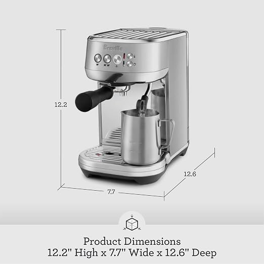 Breville BES500DBL Bambino Plus Espresso Machine, Damson Blue | Make café-quality espresso, lattes and cappuccinos at home with this compact, semi-automatic coffee maker for home baristas - Image 3
