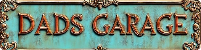 Bar Sign Bar Gifts Vintage Metal Wall Decor Sign"DADS GARAGE" Street Sign Funny Man Cave Decor Accessories for Home, Bar, Bathroom, Bedroom Unique Retro Tin Signs for Outdoor 4 X 16 inches by Unknown