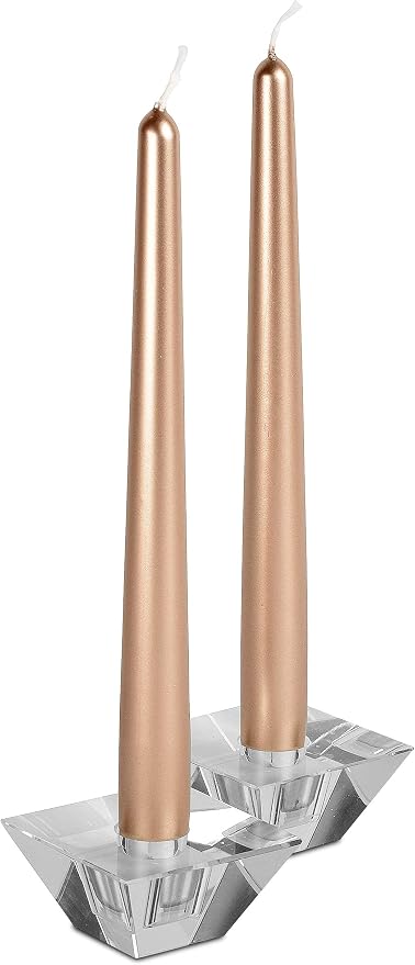 Hyoola 12 Pack Tall Metallic Taper Candles - 12 Inch Copper Metallic, Dripless, Unscented Dinner Candle - Paraffin Wax with Cotton Wicks - Image 8