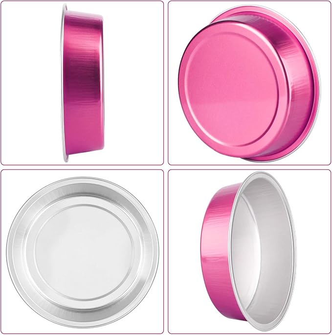 Beasea Mini Pie Tins with Lids, 4 Inch 50 Pack Mini Disposable Tart Pans, 8 Oz Rose Red Aluminum Pie Pan Tin Tart Pans Round Oven Baking Cake Pan for Pie Tart Quiche - Image 7