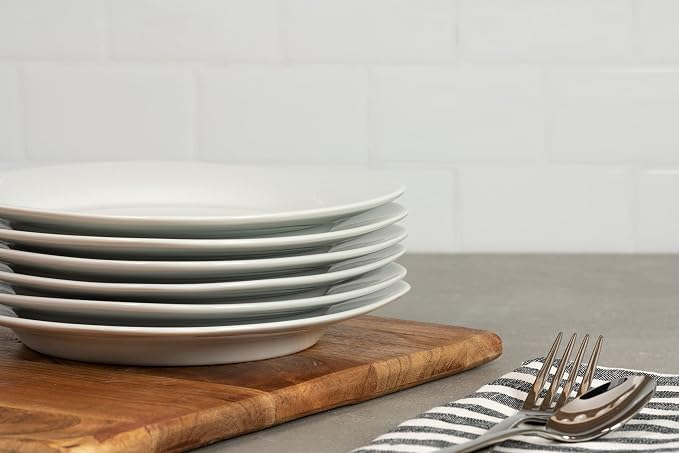 10 Strawberry Street Simply White 7.5" Round Salad Plate, Set of 6 - Image 4