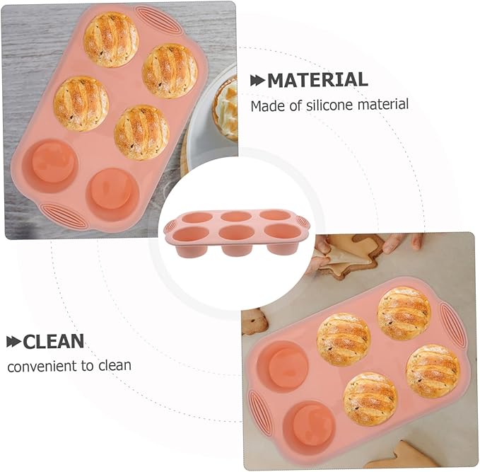 Reusable Silicone Muffin Pan Bakeware Mold High Temperature Resistant Nonstick Cupcake Baking Tray for Oven Multipurpose Cake and Bread Baking Tool in Nordic