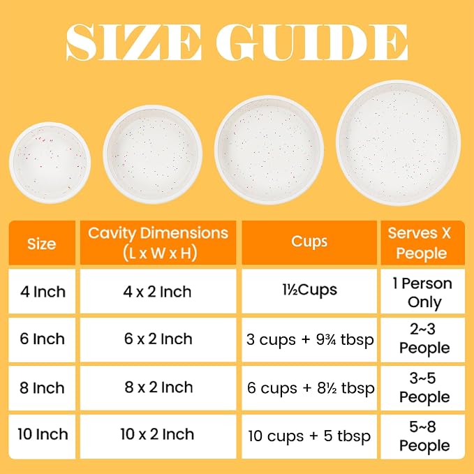 Vinino 6 Inch Round Cake Pan, Silicone Mold with Metal Frame | Perfect for Small Cakes, Cheesecakes & Desserts, Nonstick Surface, Easy Release and Cleanup - Image 5