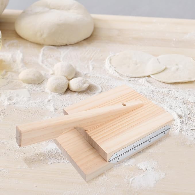 VALICLUD Wooden Dumpling Press Tool for Dumpling Dough and Noodle Making Easy to Use Sturdy Kitchen Accessory for Home and Pastry Dough Preparation - Image 6
