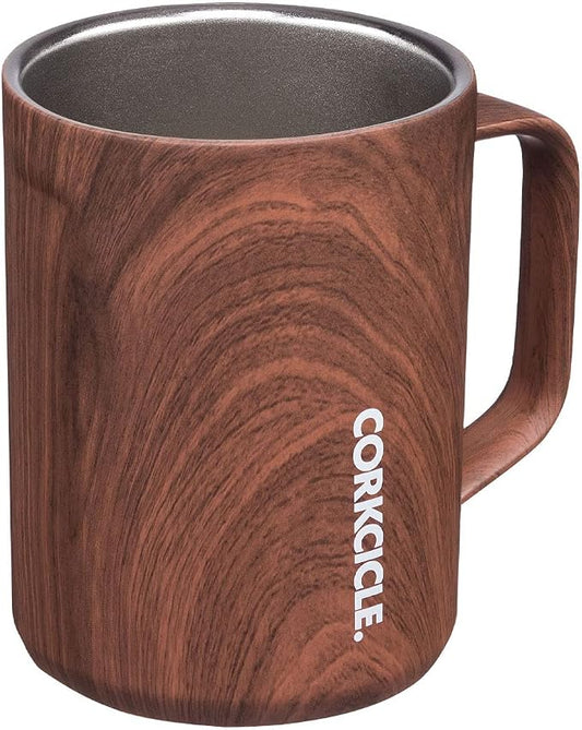Corkcicle., Mug Wood Walnut 16 Ounce by Corkcicle