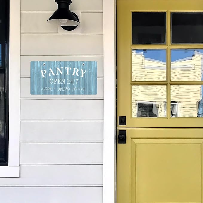 Pantry Room Decor Pantry Sign Wall Decor for Kitchen Pantry Hanging Sign Farmhouse Kitchen Wall Sign for Home Restaurant Coffee Shop Wall Art Sign Vintage Pantry Decoration 10x5 Inch - Image 4