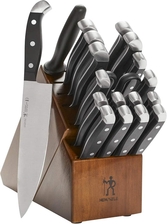 Henckels Statement 20-Pc Knife Set, Razor-Sharp, German Engineered, Brown | Informed by 100+ Years of Mastery. Effortless Cutting with Lightweight with Comfortable Grip, Dishwasher safe. by Unknown