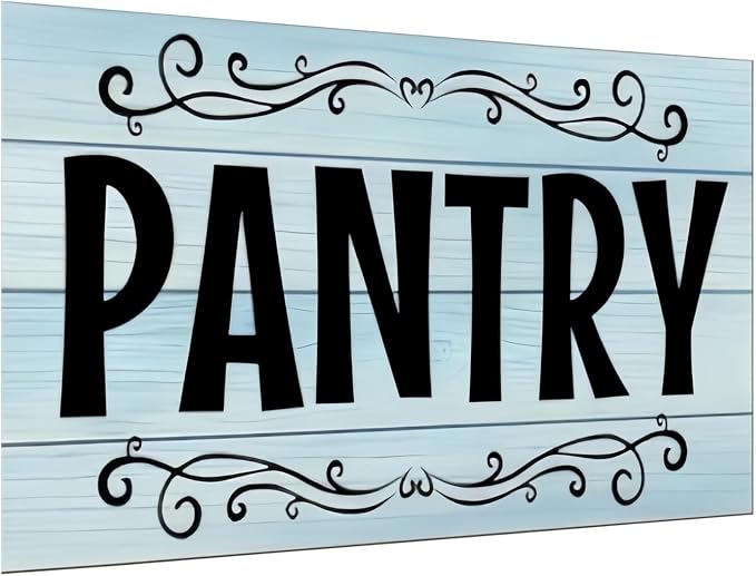 Vintage Pantry Wall Sign – Metal Tin Kitchen and Home Décor, Farmhouse Rustic Style for Bar, Café or Room Door, 12 x 8 Inches by carastora