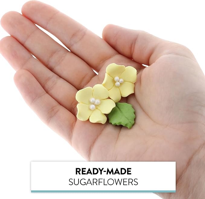 Global Sugar Art 24-Count Mini Yellow Edible Flowers Cake Decorations | Mini yellow edible flowers, mini edible flowers cake decorations, yellow edible flowers, edible blossoms, gum paste flowers - Image 8