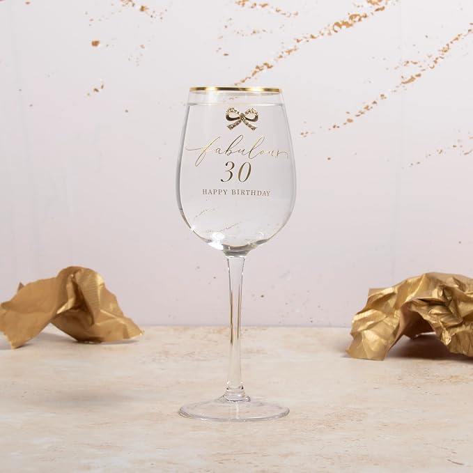 Lesser & Pavey Madelaine by Hearts Design Madeleine 30th Birthday Wine Glass For Home & Restaurants | Stylish Glassware For All Type of Drinks | Lovely Tableware Drinking Glasses Gifts For Women & Men - Image 2