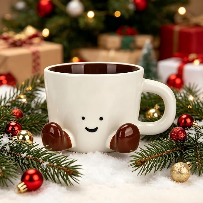 Coffee Mugs,Cute funny Mug For Women, 12.8oz/380ml Unique Ceramic Coffee Tea Cups, Office Mug Gift (chocolate) - Image 6