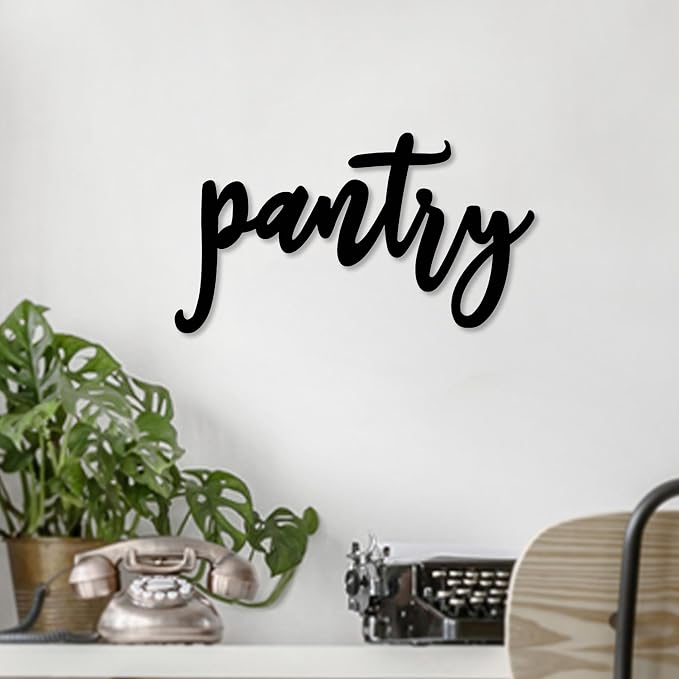 Word Sign Metal Wall Decor - 16.93 x 9.45" Pantry Decor for Home Kitchen Restaurant Coffee Shop Store Farmhouse Wall Decor - Image 2