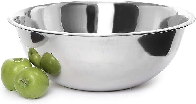 Ybmhome Stainless Steel Mixing Bowl - Premium Polished Mirror Nesting Metal Bowl for Cooking and Serving, Stackable for Convenient Storage-10.25 Quart, 1194, silver