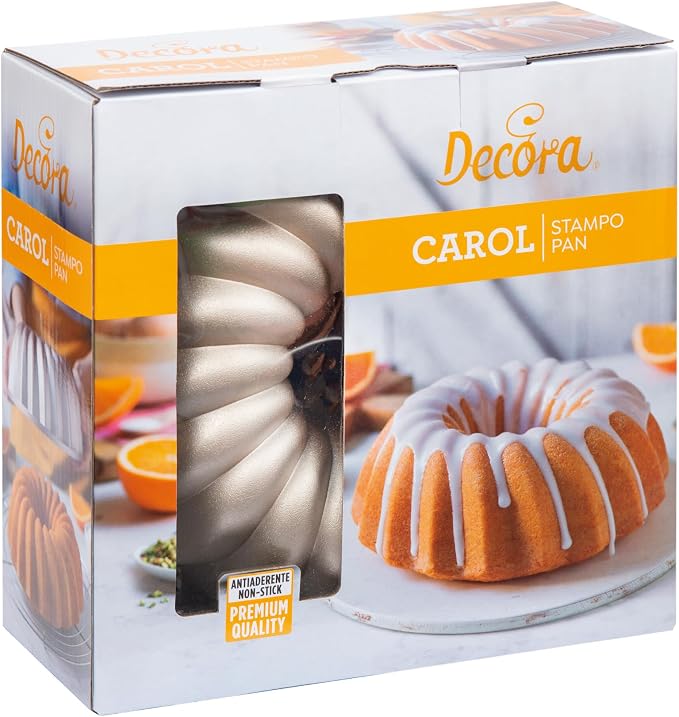 Decora 0080114 Carol Non-Stick Mould Diameter 24 x 10 h cm, Die-Cast Aluminium, for Making Sweet and Savoury Preparations by DECORA