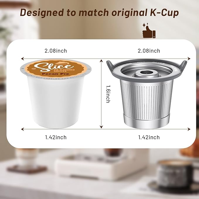 ComfortGrip™ Reusable K Cups – 3-Pack Stainless Steel Coffee Pods with Anti-Scald Silicone Lid, BPA-Free, Easy-Clean Filter – Compatible with Keurig 1.0 Only (Not for 2.0)