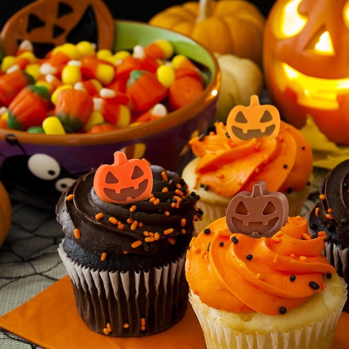 Pumpkin Chocolate Molds, 2 Pack Halloween Candy Molds 36 Cavity | Small Pumpkin Baking Silicone Mold for Gummy, Jelly, Ice Cube, Cookies, Cupcakes Decorations, Soap, Candle, Halloween Party - Image 5