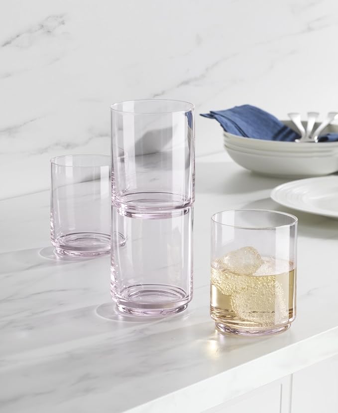 Lenox 897838 Tuscany Classics Stackable Tall Glasses, Set Of 4, Blush - Image 4