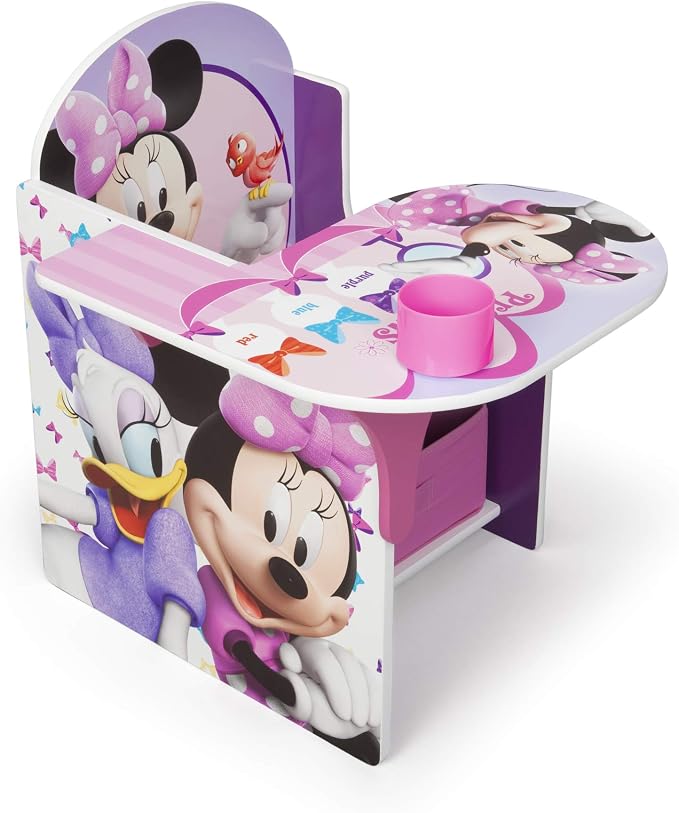 Delta Children Chair Desk With Storage Bin, Disney Minnie Mouse - Image 7