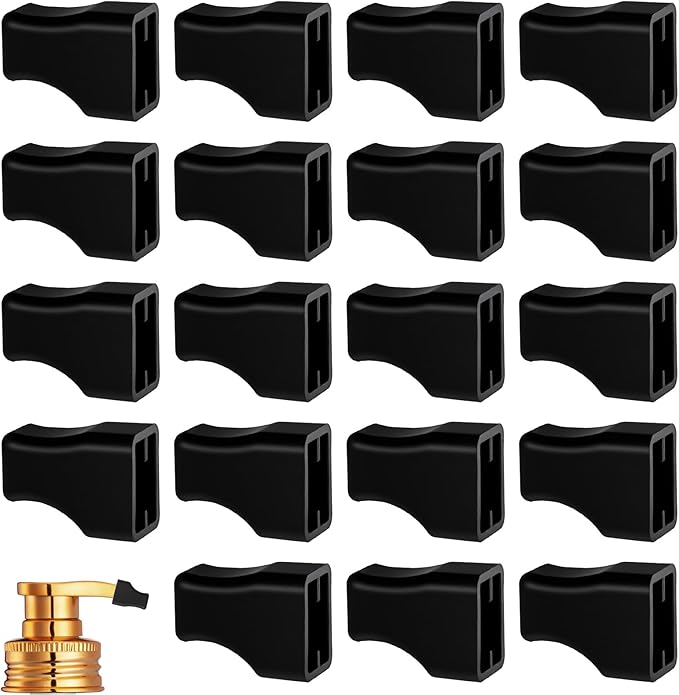 20PCS Coffee Syrup Pump Tip Covers, Black Rubber Caps Fits for Syrup Pump, Portable Practical Pourer Cap for Pour Dispenser Oil Liquor Bottle Clean Preserved