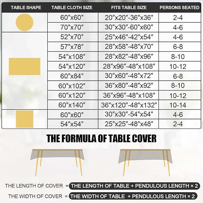 Smiry Round Table Cloth, Waterproof Heavy Duty Vinyl Tablecloths, Wipeable Washable Table Cover for Kitchen and Dining Room (Beige, 70" Round) | Wipeable Washable Floral Embossed Table Cover for Kitchen and Dining Room, Indoor & Outdoor Use, Beige - Image 6