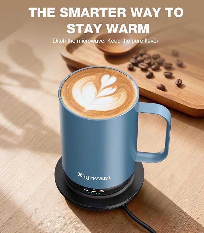 Kepwam Self-Heating Coffee Mug T1-16oz, Fast Heating Rechargeable Heated Coffee Mug, Smart Mug with App & Button Control, Ideal Gift for Coffee Lovers & Hot Drink Enthusiasts - Image 7