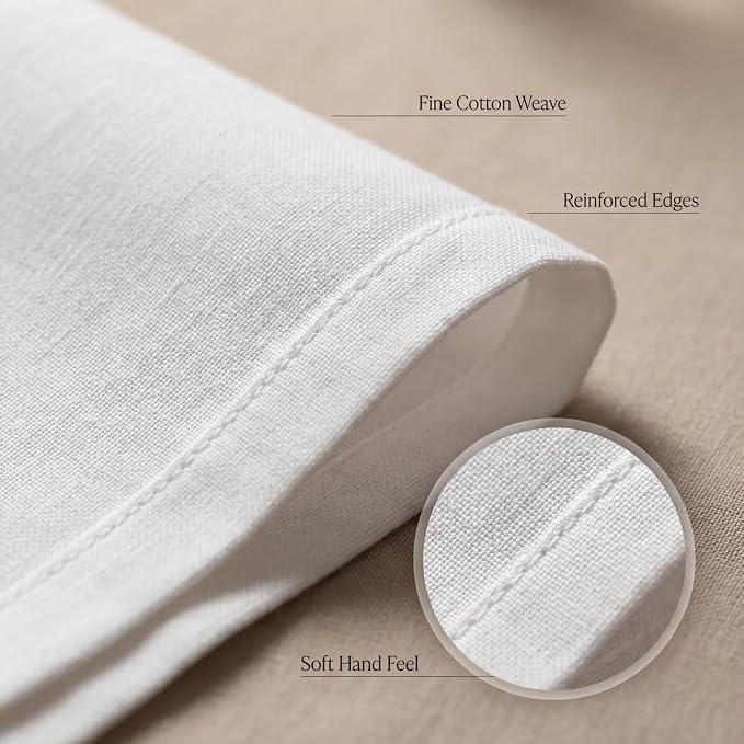 Urban Villa Cloth Napkins Cotton 20x20 (Set of 12) White - Image 5