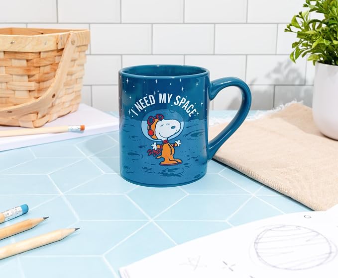 Silver Buffalo Peanuts Snoopy I Need My Space, Ceramic Mug, 14oz | 0.4 Liters - Image 6
