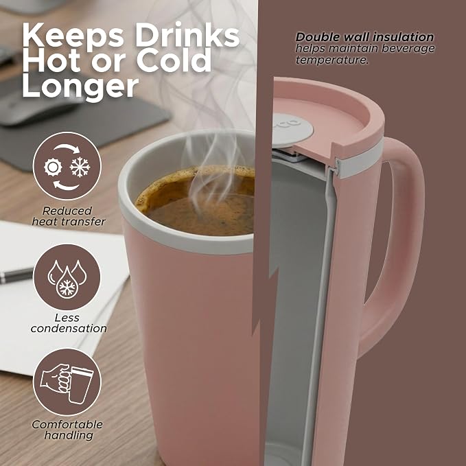 Copco Cone Desk Mug 16 Oz - Purple/Brown, Set of 2 - Image 3