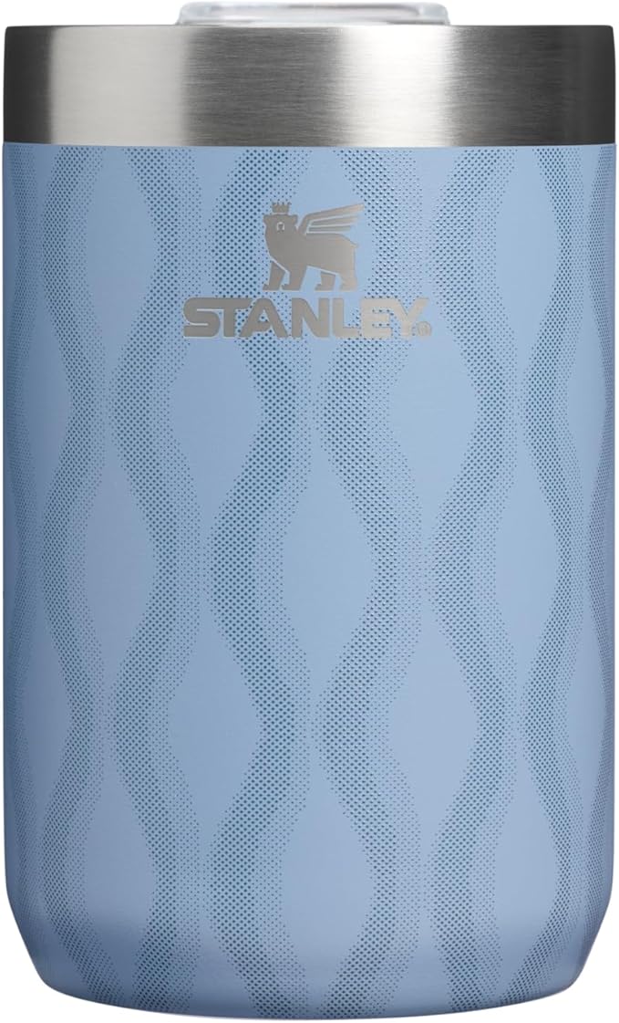 STANLEY Everyday Camp Cup 12 oz | Drink Through Lid | Cup for Coffee, Tea and Drinks | Insulated Stainless Steel | BPA-Free | Slate Blue Drift by Unknown