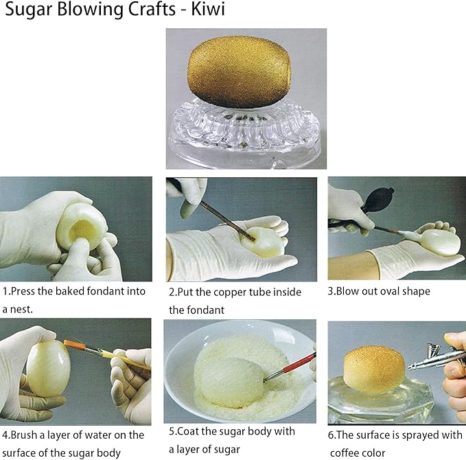 Sugar Blowing Pump, Sugar Tools Sugar Blower Pump for Candy Art, Sugar blowing kit for Candy Art Work Cuisine Creation