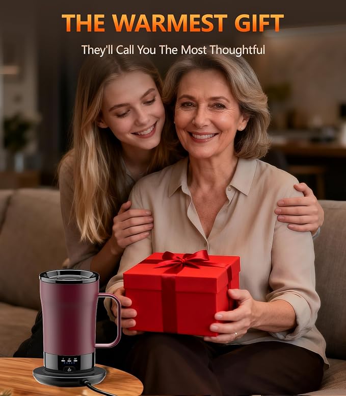Self-Heating Coffee Mug, 14oz Heated Coffee Mug - Rechargeable Temperature Control Coffee Mug Keep Coffee Hot, Smart Mug Great Gift for Coffee Lovers & Slow Sippers - Image 7