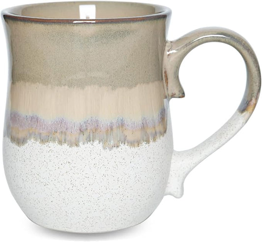 Bosmarlin Large Ceramic Coffee Mug, 20 Oz, Big Tea Cup for Office and Home, Dishwasher and Microwave Safe(20 Oz, Brown Grey) by Bosmarlin