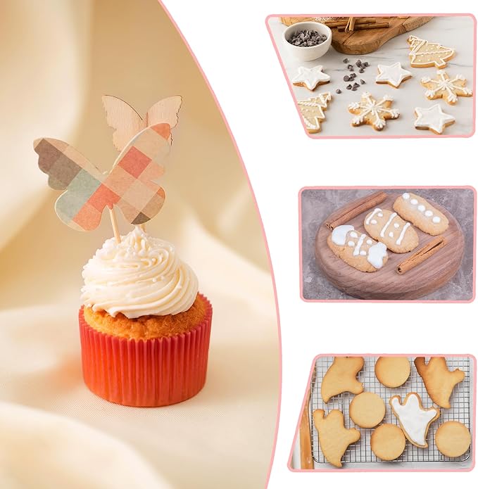 Jeffdad 7 Pcs Round Hole Piping Tips Set, Professional Stainless Steel Cupcake Frosting Nozzles Tool Russian Pastry Icing Dispensers Supplies for Cake Decorating Supplies Baking Set Tools(7PCS)